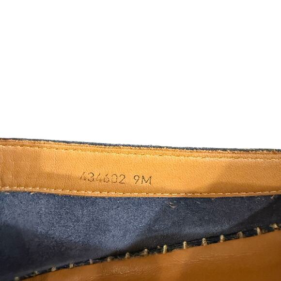 Aquatalia Women’s blue suede flat espadrille loafer Size 9M - Picture 5 of 6